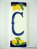 Numero civico ceramica con limoni nl13